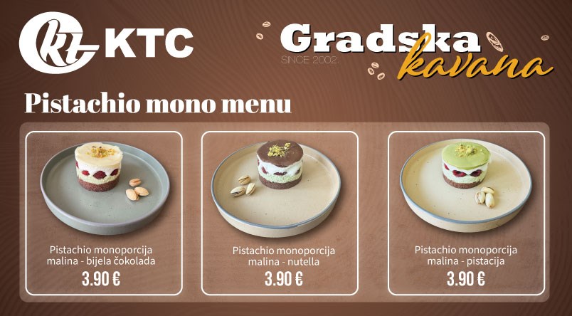 Pistachio mono menu